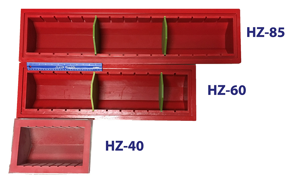 Top view of HZ-40, 60, and 85 barrels.
