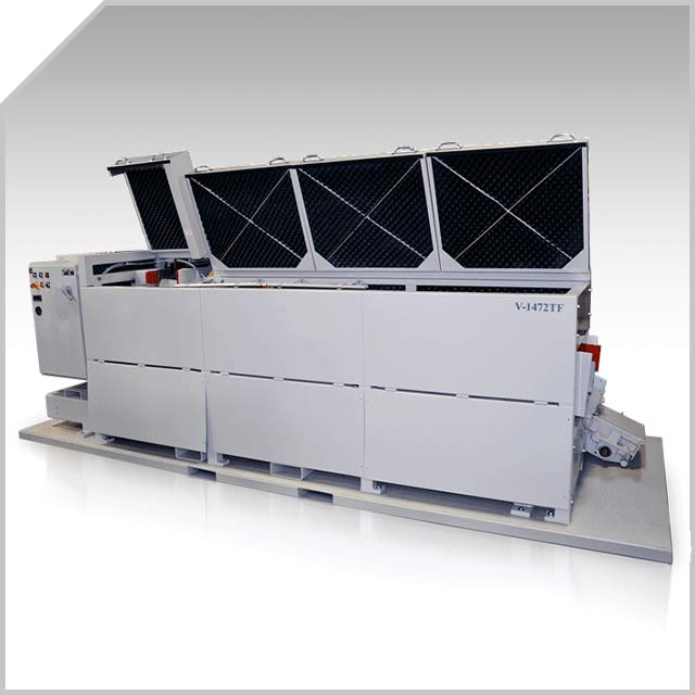 This centrifugal barrel finishing machine is ideal for contract manufacturers and job shops.